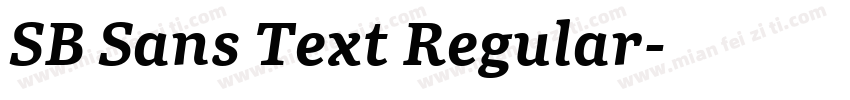 SB Sans Text Regular字体转换